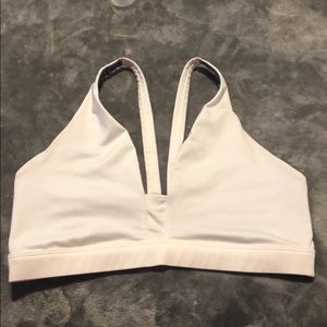 Size large Strappy Back White Sports Bra